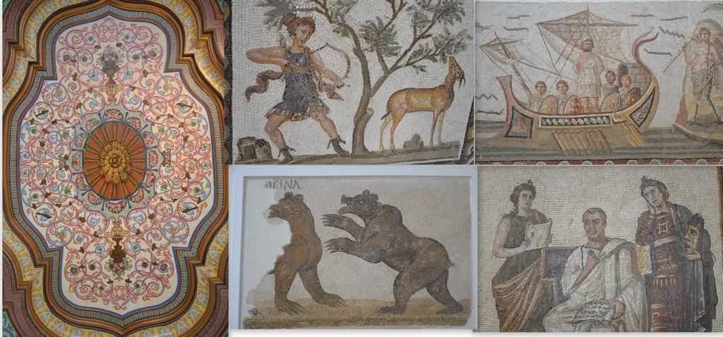 Mosaicos y techo del Museo Nacional del Bardo